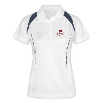 Crush à prendre - Polo respirant Femme - blanc/marine - Devant
