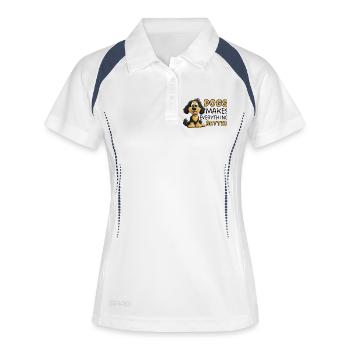 Les chiens Cocker Spaniel rendent tout meilleur - Polo respirant Femme - blanc/marine - Devant
