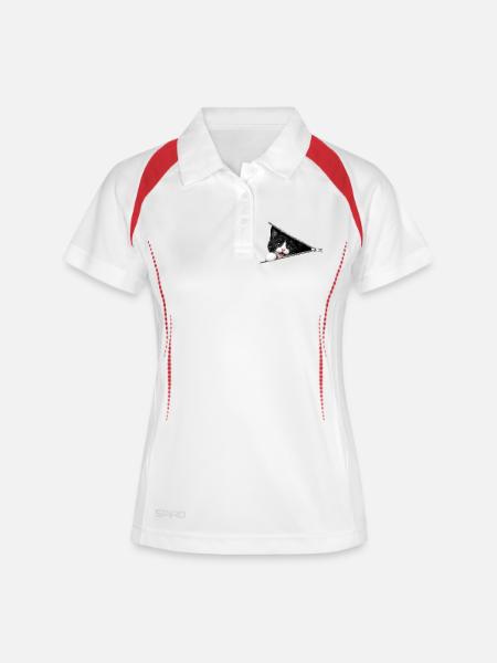 Cute Kitten Zipper Cat - Women's Polo breathable - white/navy