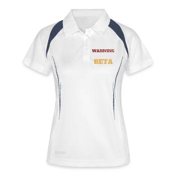 Avertissement : parle de la bêta - Polo respirant Femme - blanc/marine - Devant