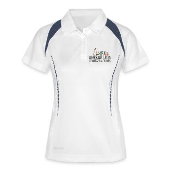 Unkraut jäten ist billiger als Therapie - Frauen Polo atmungsaktiv - Weiß/Navy - Vorne