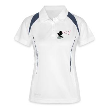 Cher ange - Polo respirant Femme - blanc/marine - Devant