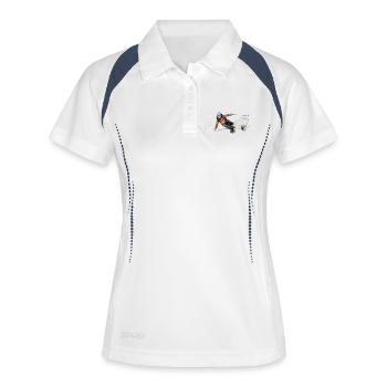 ski - Polo respirant Femme - blanc/marine - Devant