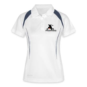 Basketball - Frauen Polo atmungsaktiv - Weiß/Navy - Vorne