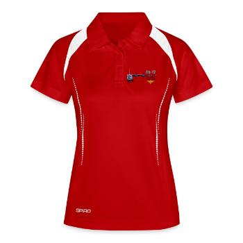 Antonov 12 - Frauen Polo atmungsaktiv - Weiß/Navy - Vorne