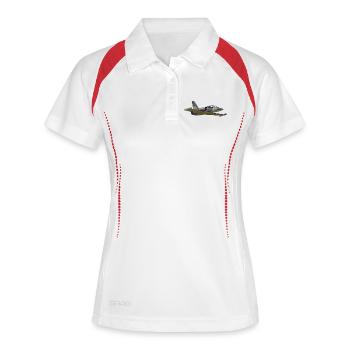 L-39 - Polo respirant Femme - blanc/marine - Devant