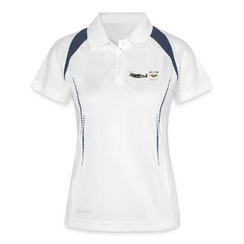 Spitfire - Frauen Polo atmungsaktiv - Weiß/Navy - Vorne