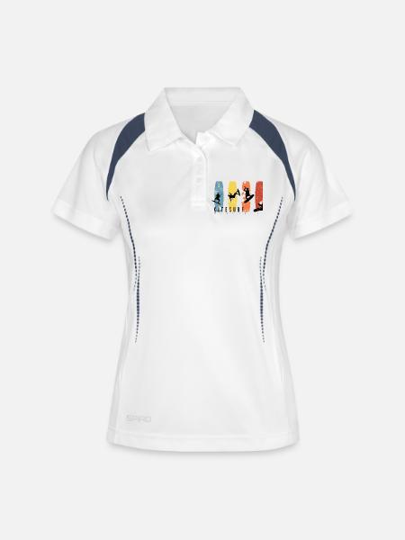 KITESURF - Polo respirant Femme - blanc/marine