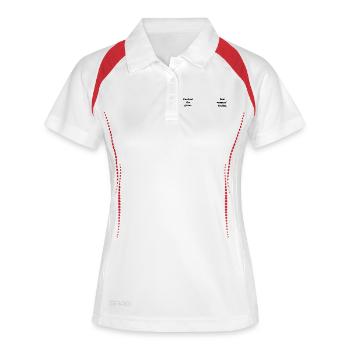 Contrôlez les fusils, pas les corps - Polo respirant Femme - blanc/marine - Devant