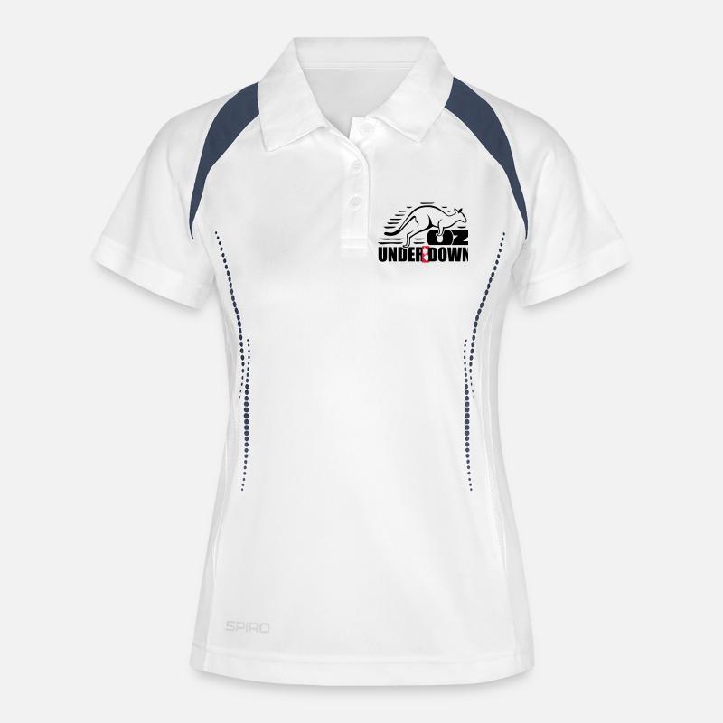 down under - Polo respirant Femme - blanc/marine