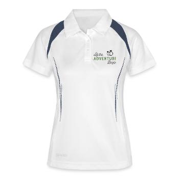 Hochzeit - Frauen Polo atmungsaktiv - Weiß/Navy - Vorne