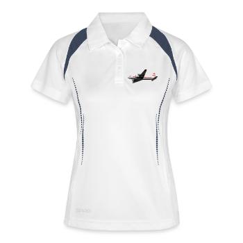 DC-4 - Frauen Polo atmungsaktiv - Weiß/Navy - Vorne