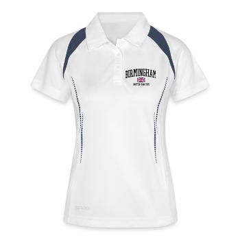 Birmingham design with UK flag - Women's Polo breathable - white/navy - Front