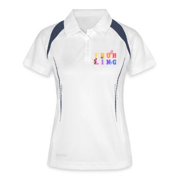 Printemps - Saison - Polo respirant Femme - blanc/marine - Devant