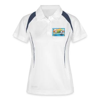 Cassette with Favorites - Women's Polo breathable - white/navy - Front