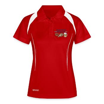a gscheide brotzeit / Bayern Spruch - Women's Polo breathable - white/navy - Front
