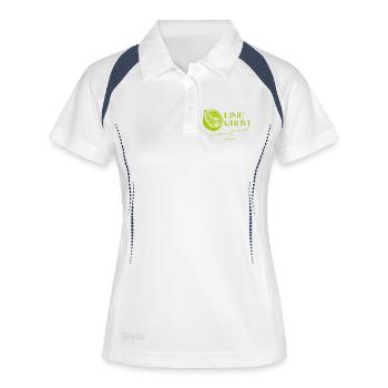 Lime Grove Logo de la bonté mexicaine - Polo respirant Femme - blanc/marine - Devant