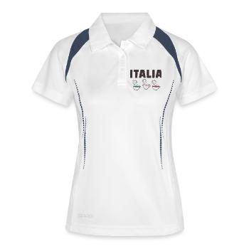 Italia italy flag funny - Women's Polo breathable - white/navy - Front