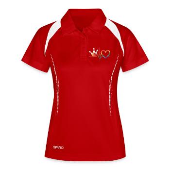 Bowling - Polo respirant Femme - blanc/marine - Devant