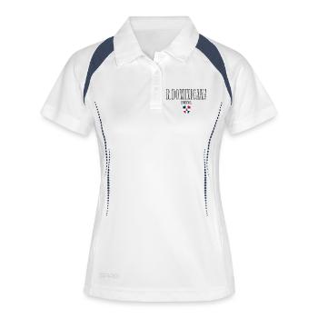 Dominican pride, sleek minimalist design - Women's Polo breathable - white/navy - Front