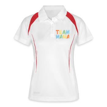 Mama Mutter Muttertag - Frauen Polo atmungsaktiv - Weiß/Navy - Vorne