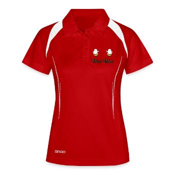 Duo d’Halloween Boo Bees - Polo respirant Femme - blanc/marine - Devant