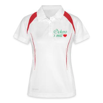 Öckerö in meinem Herzen - Frauen Polo atmungsaktiv - Weiß/Navy - Vorne