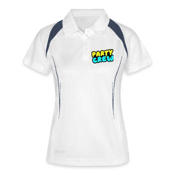 Équipe de fête colorée - Polo respirant Femme - blanc/marine - Devant