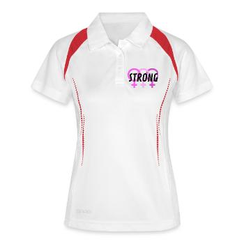 Trio Venus Strong - Frauen Polo atmungsaktiv - Weiß/Navy - Vorne