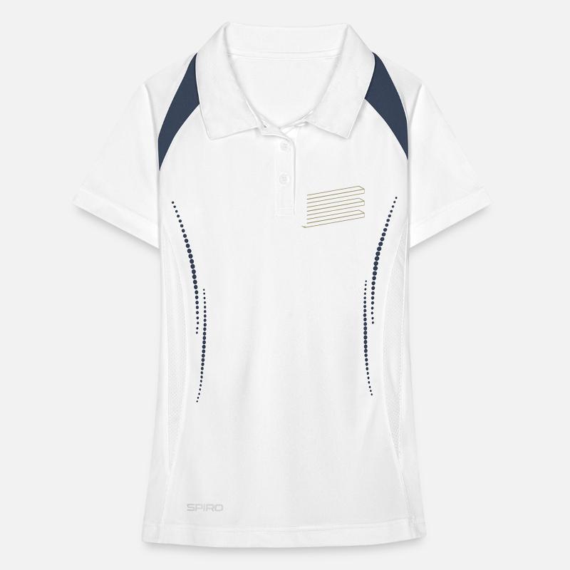 Optical Illusion Geometry Minimalist Puzzle Women's Polo breathable