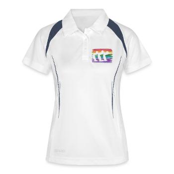 Natation artistique par équipe Natation synchronisée - Polo respirant Femme - blanc/marine - Devant
