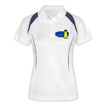 Courroir de ceinture d’hydratation pratique - Polo respirant Femme - blanc/marine - Devant