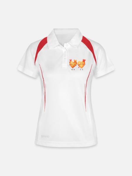 Two hearts, one feeling - Women's Polo breathable - white/navy