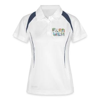 Vacances de la Passion - Polo respirant Femme - blanc/marine - Devant