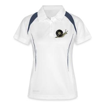 Vintage Vinyl Record Snail - Women's Polo breathable - white/navy - Front