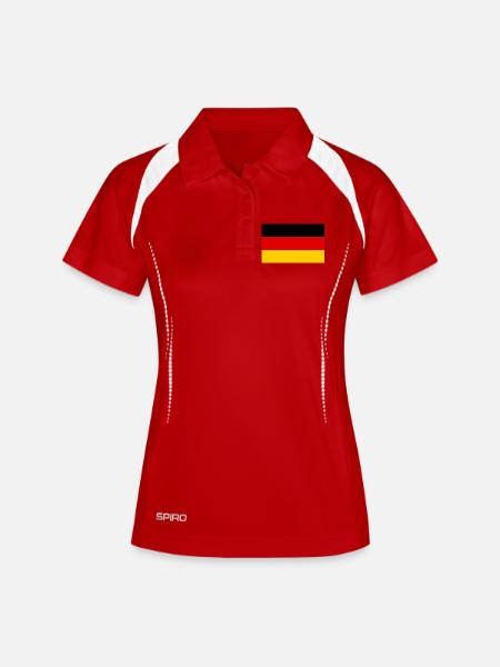 Germany flag - Women's Polo breathable - white/navy