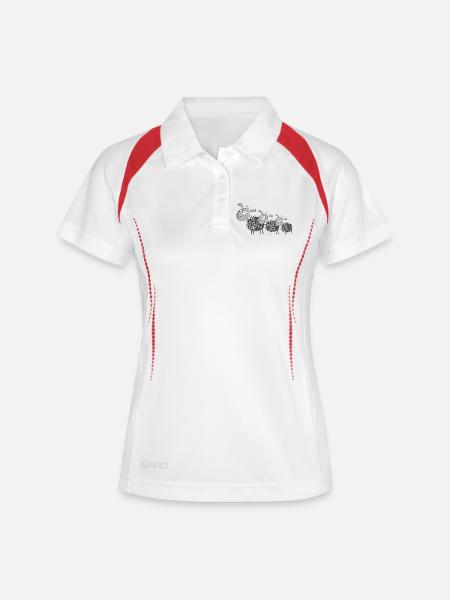 Three wool sheep - sheep cartoon - Women's Polo breathable - white/navy