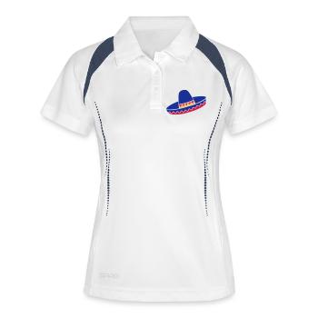 Sombrero Azul de Fiesta - Polo respirant Femme - blanc/marine - Devant