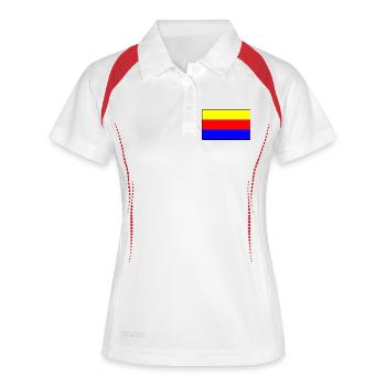 Province flag North Holland flag North Holland - Women's Polo breathable - white/navy - Front