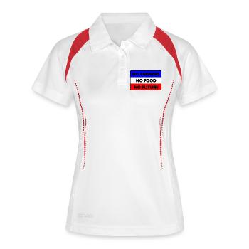 Keine Bauern keine Nahrung keine Zukunft - Frauen Polo atmungsaktiv - Weiß/Navy - Vorne