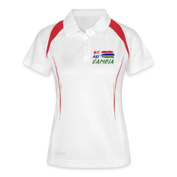 Nous sommes la Gambie - Polo respirant Femme - blanc/marine - Devant