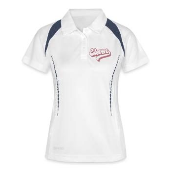 Eleven 11. Geburtstag für Mädchen im Alter von 11 Jahren - Frauen Polo atmungsaktiv - Weiß/Navy - Vorne