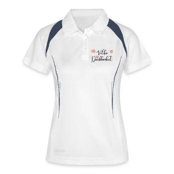 Voller Dankbarkeit VERTRAUEN HOFFNUNG - Frauen Polo atmungsaktiv - Weiß/Navy - Vorne
