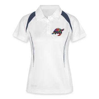 Sea turtle - Women's Polo breathable - white/navy - Front