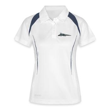 Vulcan - Frauen Polo atmungsaktiv - Weiß/Navy - Vorne