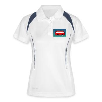 PAPA. OPA. VATERTAG. GELIEBTE. MEISTER. LEHRER - Frauen Polo atmungsaktiv - Weiß/Navy - Vorne