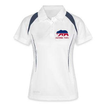 California People - Women's Polo breathable - white/navy - Front
