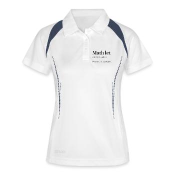 Dictionnaire Mathlet - Polo respirant Femme - blanc/marine - Devant