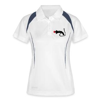 Phoneshot - Frauen Polo atmungsaktiv - Weiß/Navy - Vorne