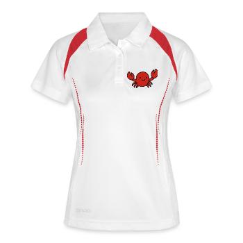 Cute cartoon crab sea creature design fun - Women's Polo breathable - white/navy - Front